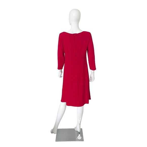 Tom and Linda Platt Twist Front Dress Red Size 10 - Picture 2 of 3